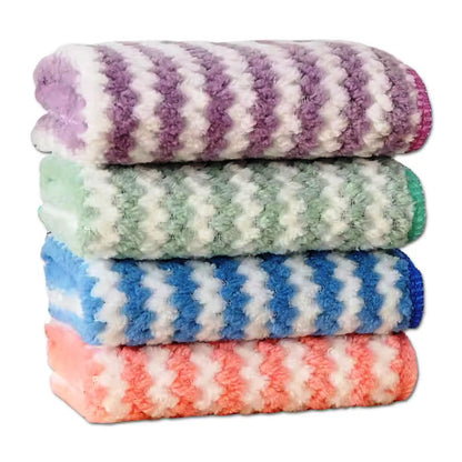 High Quality 12pcs Pack Microfiber Anti-grease Surface Dish Cloth Towels| Highly Absorbent Machine Washable Kitchen Towels