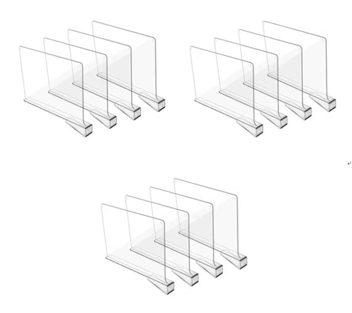 Acrylic Drawer Dividers | Wardrobe Partition Divider Shelf Dividers | Clear Acrylic Partition Board for Organized Storage