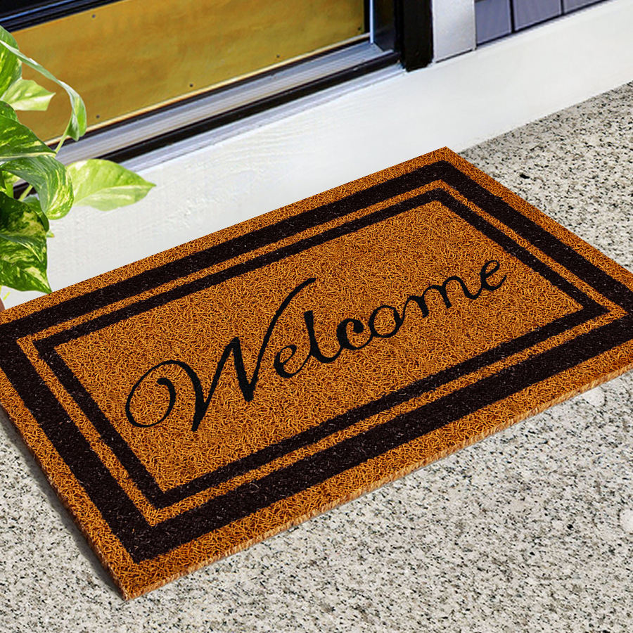 Hard Rubber Door Mat | Durable & NonSlip | Heavy-Duty Entrance Mat for Home & Office