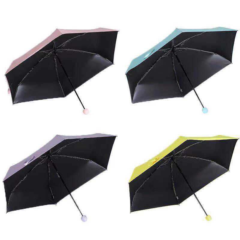 High Quality Manual Open Five Folding Mini Capsule Umbrella | Compact Capsule Umbrella for UV Protection