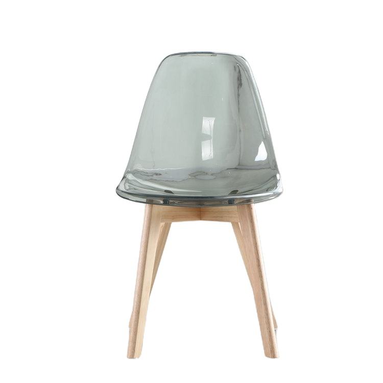 Modern Acrylic Ghost Crystal Side Chair with Foldable Feature | PP Material for Kitchen, Dining, Living & Guest Bedroom