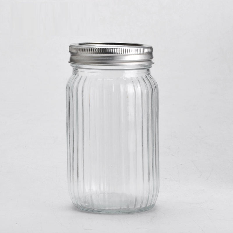 3pcs  Set Clear Glass Storage Jars With Tin Lid 1000ml | Dry goods and kitchen ingredients