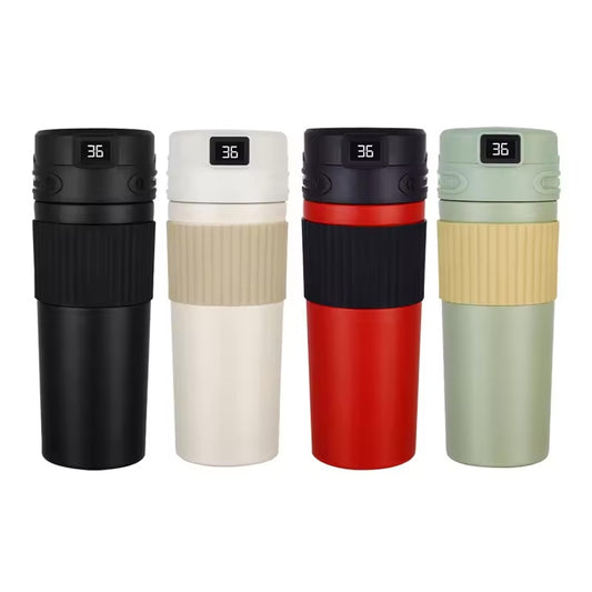 High-Quality Coffee Thermal Cup with LED Temperature Display | 480ml Double-Walled Stainless Steel Tumbler