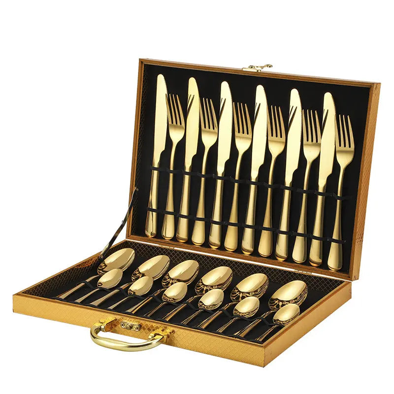 High Quality Vintage Cutlery Sets | 24 Piece Set | Gold and Silver Available