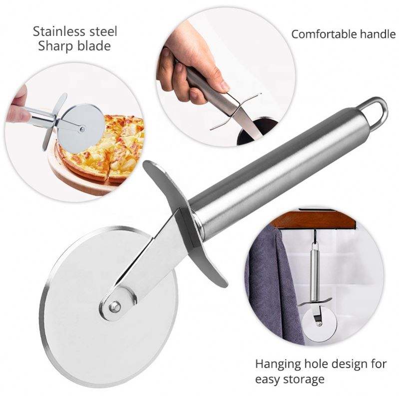 Stainless Steel Pizza Cutter | Circular Blade | Ergonomic Handle | Ideal For Home Kitchens, Pizza Restaurants, Or Any Pizza-loving Household