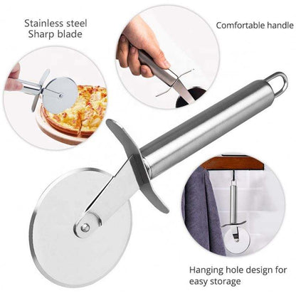 Stainless Steel Pizza Cutter | Circular Blade | Ergonomic Handle | Ideal For Home Kitchens, Pizza Restaurants, Or Any Pizza-loving Household