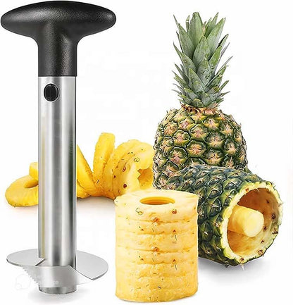 Pineapple Peeler | Stainless Steel Pineapple Corer, Slicer, Cutter with Detachable Handle