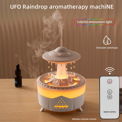 350ml Water Raindrops Ultrasonic Air Humidifier | Handmade Glass Diffuser