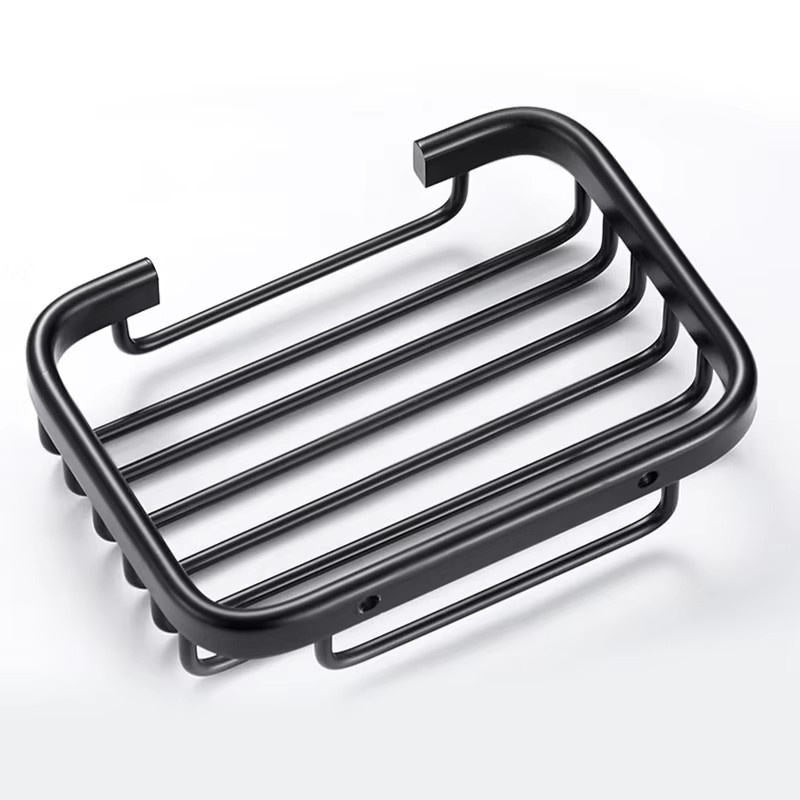 Free Punch Wall Mounted Aluminium Soap Dish Holder | Sleek Design with Effective Drainage |  13 x 9 x 3 cm