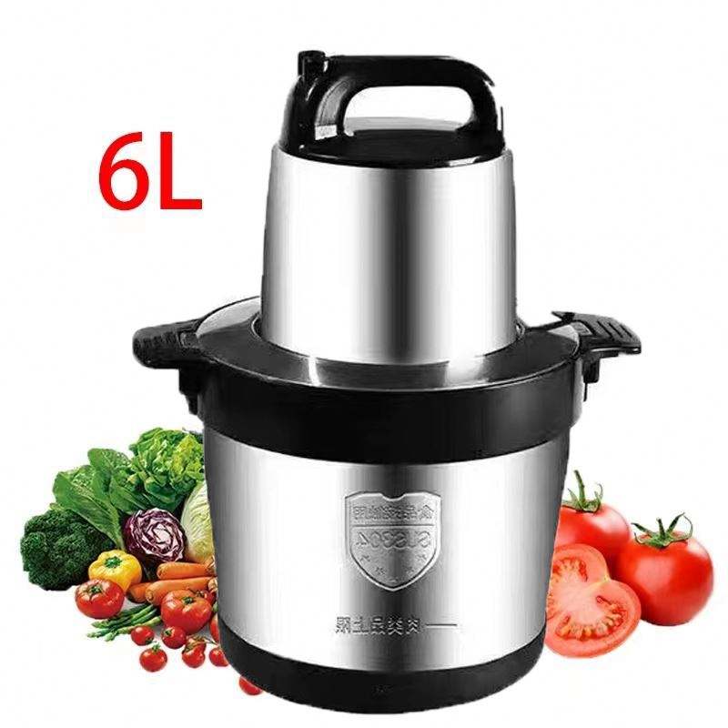 Meat and Vegetable Chopper | 3L & 6L Capacity | Stainless Steel Industrial Food Processor for Meat, Vegetables & More