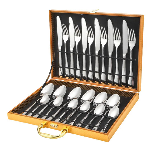 High Quality Vintage Cutlery Sets | 24 Piece Set | Gold and Silver Available