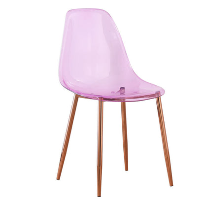 Modern Acrylic Ghost Crystal Side Chair with Foldable Feature | PP Material for Kitchen, Dining, Living & Guest Bedroom