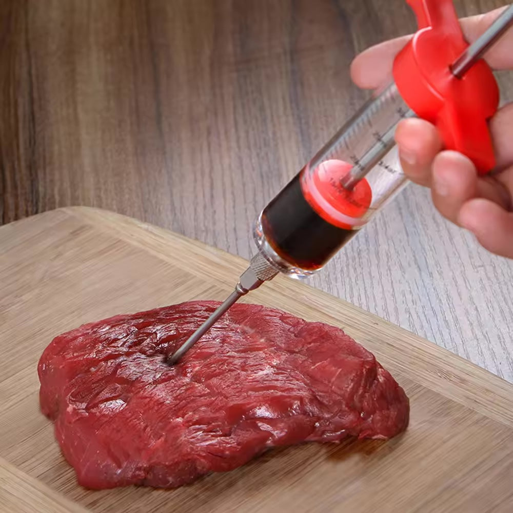 Barbecue Meat Syringe Marinade Injector with Stainless Steel Flavour Needle | 30ml Food Grade PP