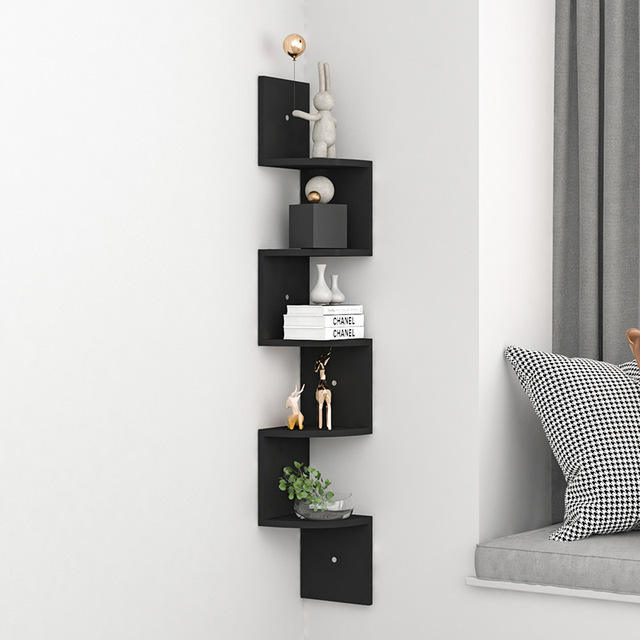 Wall Mounted 5 Tier Decorative Shelf | Rectangle Floating Shelves | Perfect for living rooms, bedrooms, or offices