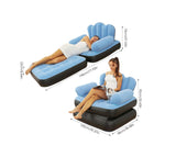 5in1 Multifunctional Inflatable Couch Lazy Sofa Bed with L-Shaped Armrest | Indoor Folding Sofa Bed for Relaxing and Lounging