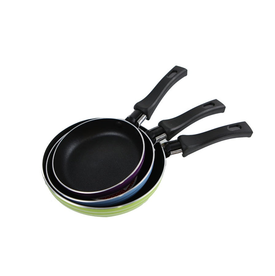 Sundabest Nonstick Fry Pan | Omelette & Chef Pan | Durable Cookware in 22cm, 24cm, and 26cm Sizes | Red, Green, Blue