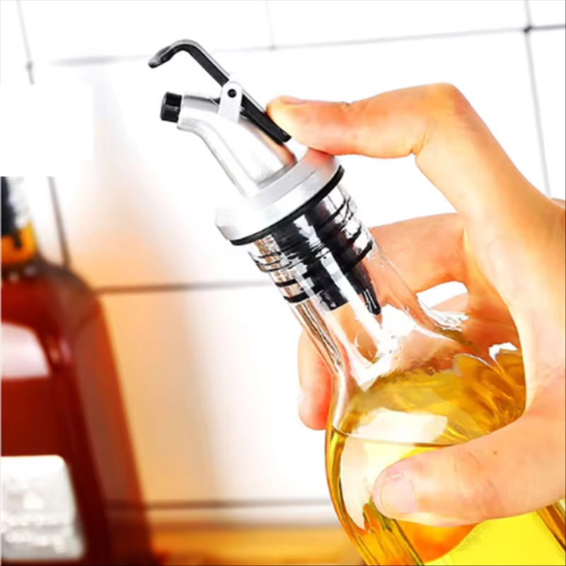 Glass Oil Dispenser | 500ml Food Grade Glass with Stainless Steel Pourer