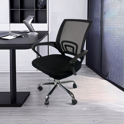 Ergonomic Fabric Mesh Office Chair  | Adjustable Swivel Chair with Lumbar Support