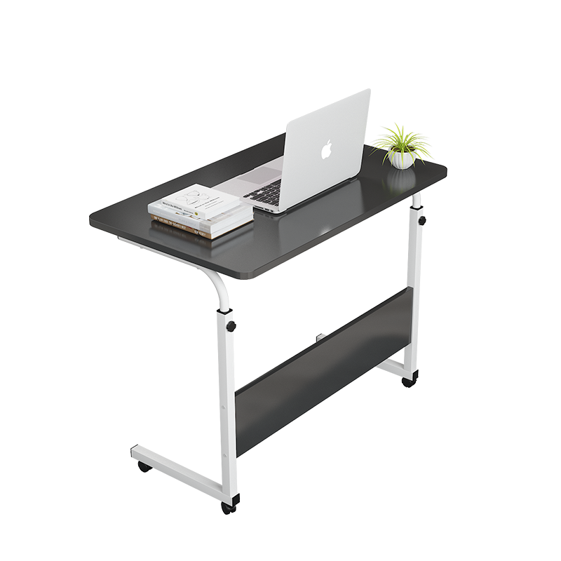 Adjustable Movable Laptop Desk with Wheels | Portable Work Desk | 360° Rotating Lockable Laptop Table | 60 cm x 40 cm (Adjustable height: 66 cm - 90 cm)