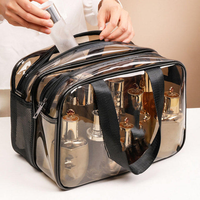 Furaha Finds Double Sided transparent toiletries bag