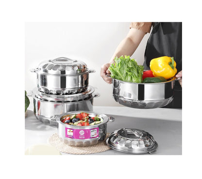 6 Piece Tall Boy Premium Stainless Steel Hotpots Set (1500ml, 2500ml, 3500ml, 5000ml, 7500ml, 10000ml)