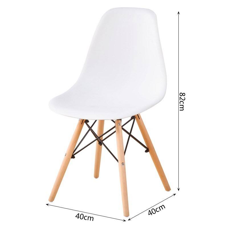 Modern Soft Seat Cushion PP Dining Chair | Tulip Plastic Easy Install Chair with Wooden Legs | Candy Color Leisure Chair for Café, Hotel, and Outdoor Use