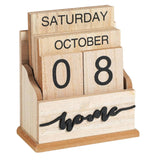 Elegant Wooden Office Decorations Desktop Calendar Ornament | Modern Design for Home & Office Organization