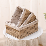 3 in1 Multipurpose Woven Storage Basket | Stylish and Functional Organizer | Versatile Storage Solution | 	26X19.5X10 cm