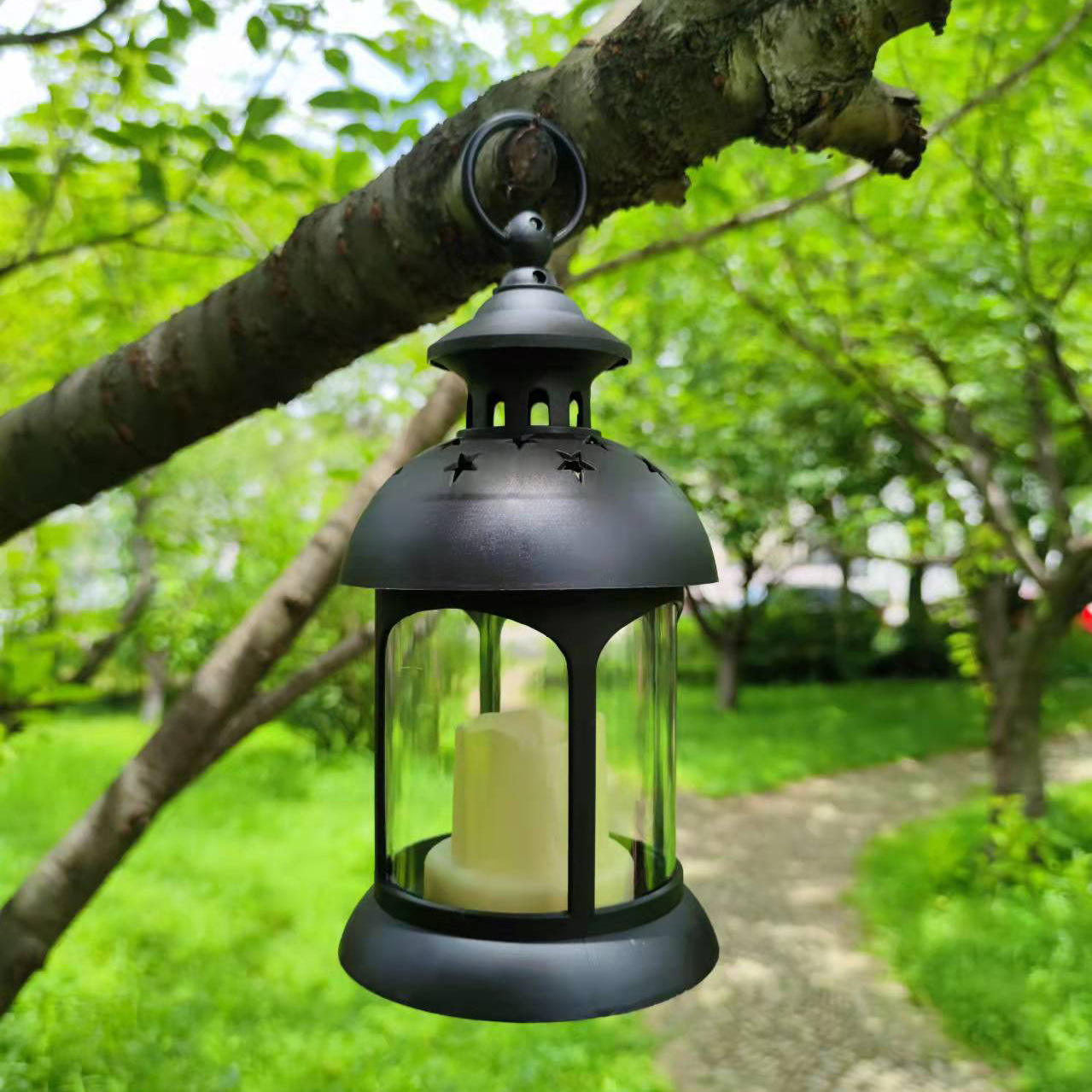 Portable Home Decor LED Lantern | Battery Powered Ambient Light | Black & White Options