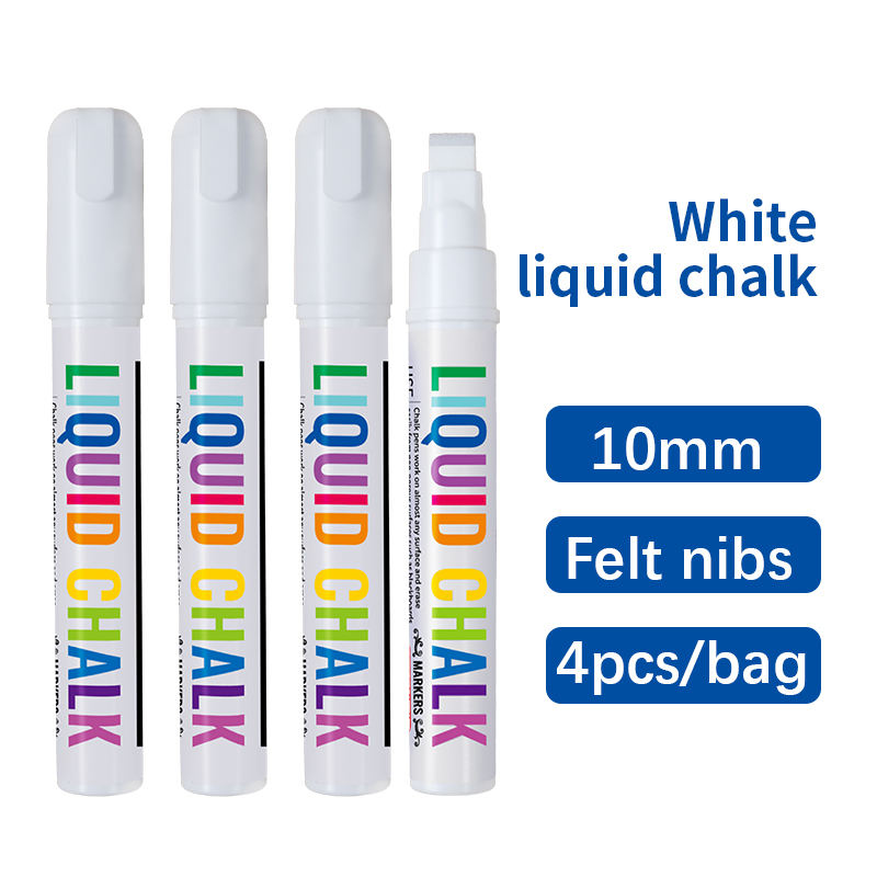 White Liquid Chalk Set | Water Erasable Whiteboard Marker Pen for LED Light Board, Glass, Wood, and More