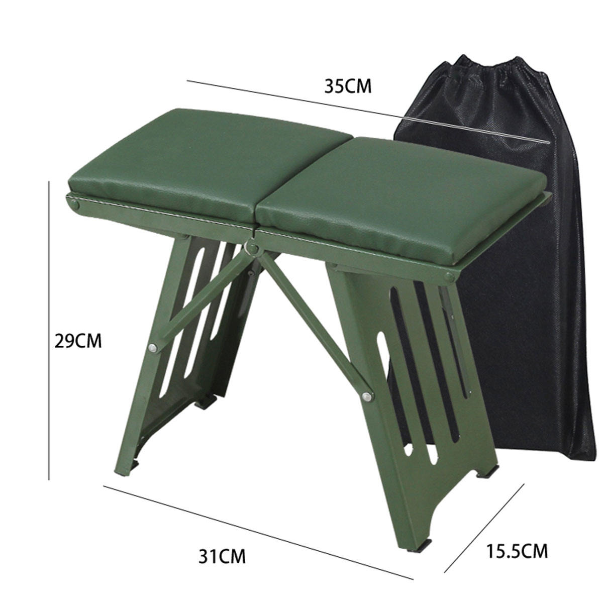 Portable Mini Steel Folding Stool Chair | Lightweight Camping, Fishing, Hiking Chair