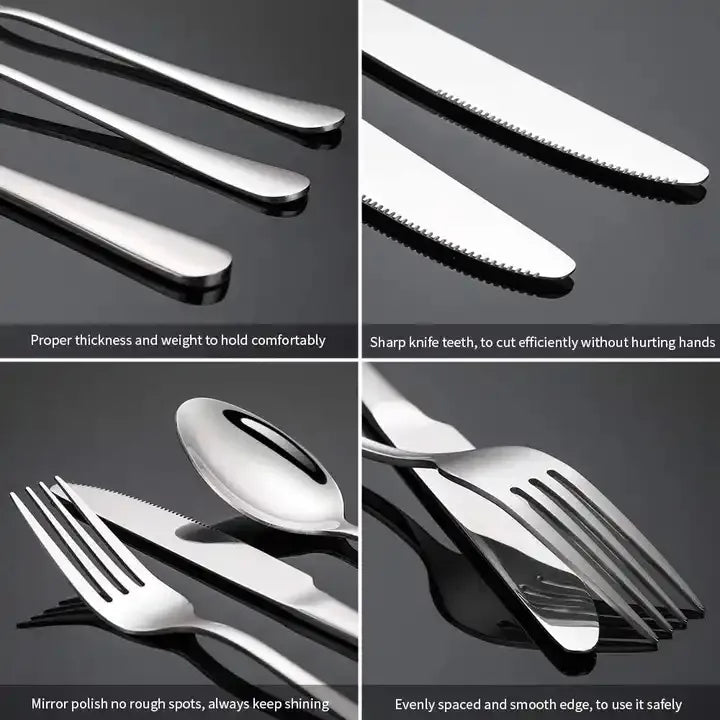 High Quality Vintage Cutlery Sets | 24 Piece Set | Gold and Silver Available