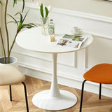 Tulip French Circular Dining Table With Metallic Stands | Available in Marble and Wooden Top