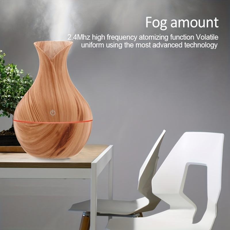 Ultrasonic Aroma Air Humidifier | USB Ultrasonic Aromatherapy Diffuser | 130ml Wood Grain Design