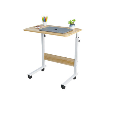 Adjustable Movable Laptop Desk with Wheels | Portable Work Desk | 360° Rotating Lockable Laptop Table | 60 cm x 40 cm (Adjustable height: 66 cm - 90 cm)