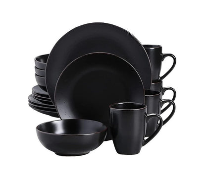 24 Piece Ceramic Dinner Set | Elegant Dining Collection with Dinner Plates, Side Plates, Bowls, and Cups