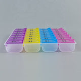 28 Grid Plastic Tablets Organizer Planner | 7 Day Organizer with Snap Lids | Weekly Reminder