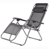 Portable Outdoor Recliner Chair | Oxford Cloth Quilted Folding Zero Gravity Lounge Chair | Beach, Garden, Patio, and Living Room Relaxation