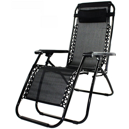 Portable Outdoor Recliner Chair | Oxford Cloth Quilted Folding Zero Gravity Lounge Chair | Beach, Garden, Patio, and Living Room Relaxation