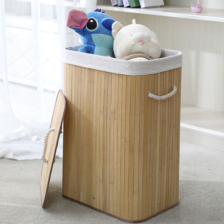 Durable New Design Collapsible Bamboo Laundry Basket | Space Saving Laundry Storage | Effective Laundry Management