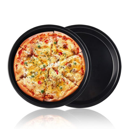 3Piece NonStick Pizza Pan Set | Carbon Steel | 24cm, 26cm, 28cm | Durable & Easy Handling