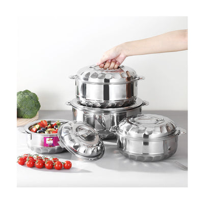 6 Piece Tall Boy Premium Stainless Steel Hotpots Set (1500ml, 2500ml, 3500ml, 5000ml, 7500ml, 10000ml)