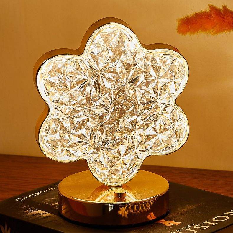 LED Battery Rechargeable Creative Table Lamp | Warm & White Light | Available in Crescent, Star, and Cloud Shapes