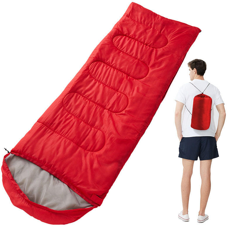 High Quality Portable Foldable Cotton Camping Sleeping Mat Bag | 20~10 Degree Envelope Style | Waterproof, Thick Outdoor Camping Mats Sports, Camping, Hiking | Available in Green, Red, Blue | 210cm x 75cm