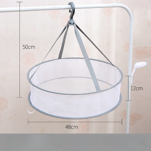 Clothes Drying Basket | Thickened Anti-Deformation Hanging Net Pocket | Double Layer Drying Rack for Socks and Small Items