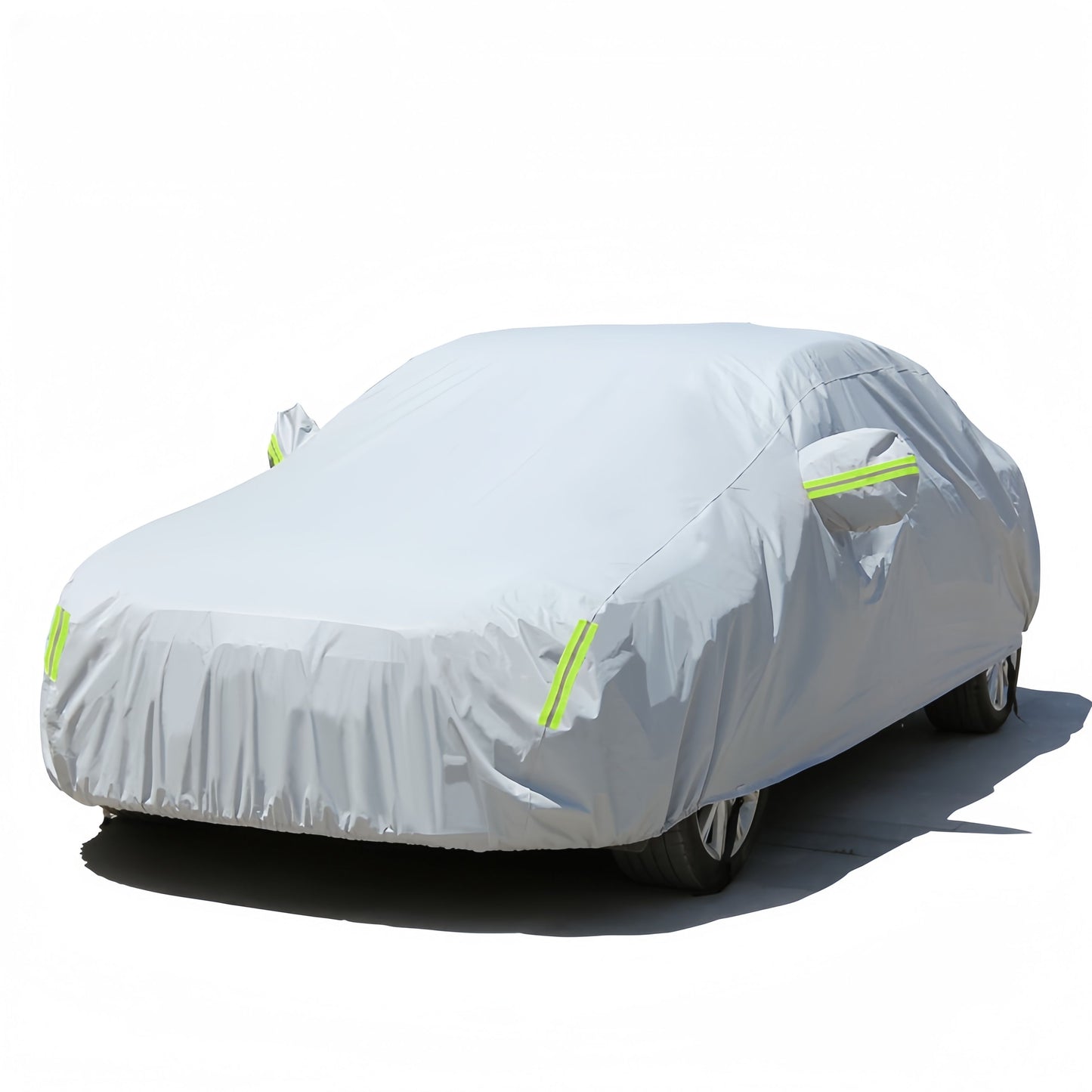 High Quality Universal Grey Car Cover with Fleece Lining & Side Reflectors | Waterproof, Scratch & Heat Resistant | Size L: Fits Vitz, Passo, Demio | 4.7m x 1.8m x 1.5m