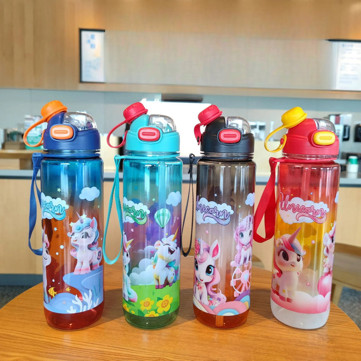 Cartoon Themed Plastic Kids Vacuum Flask Bottle | Hot Water Safe | 1pc | Ideal for bringing hot beverages to school