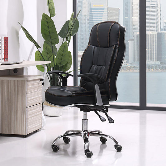 Ergonomic Office Gaming Chair | Modern Adjustable Leather Executive Boss Chair | Conference & Computer Desk Use