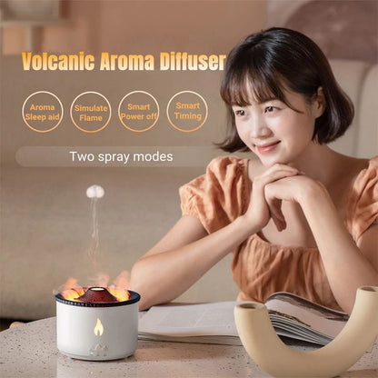 360ml Volcano 3D Flame Ultrasonic Aroma Diffuser | Fragrant Air Humidifier