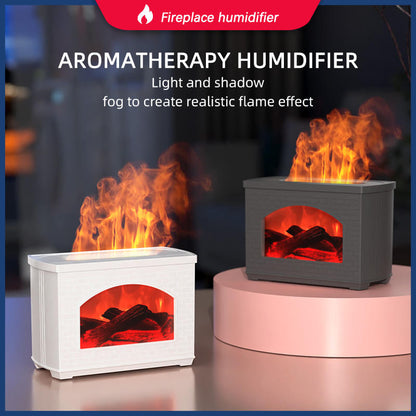 High Quality 3D Fireplace Aromatherapy Diffuser | Cool Mist Humidifier | 270ml Capacity